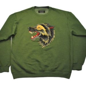 Dark Green Wolf Sweatshirt
